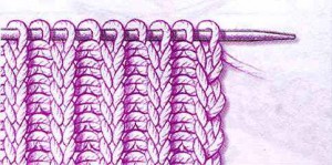 вязание резинки спицами
